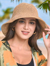 Collapsible Summer Bucket Hat Straw Hats Ellison and Young   