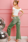 BiBi Distressed Vintage Washed Wide Leg Pants Jeans BiBi   