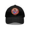 YO SERIA BORINCANO Dad Hat with Leather Patch (Round) Caps Printify Black / Light Brown Circle One size