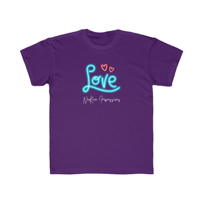 NEON LOVE...Kids Regular Fit Tee - NeoKira Unlimited