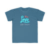 NEON LOVE...Kids Regular Fit Tee Kids clothes Printify Turquoise XS 