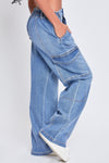 YMI Jeanswear High-Rise Straight Cargo Jeans Jeans Trendsi   