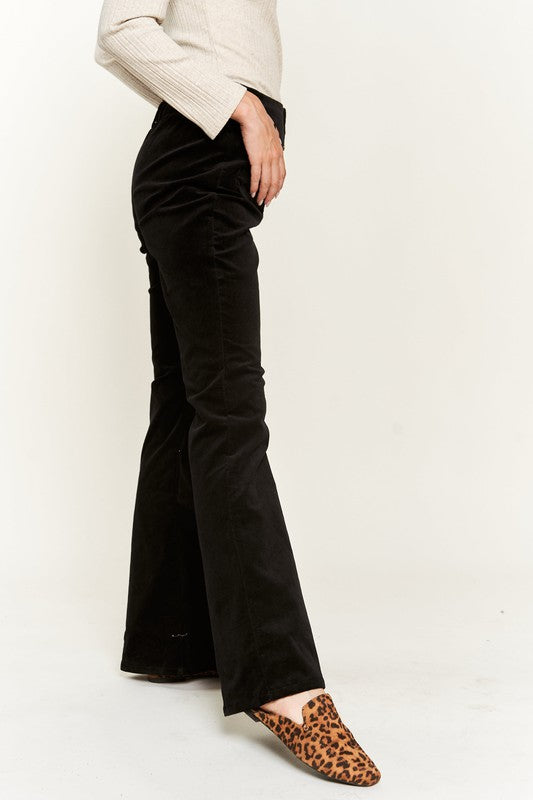 Jade By Jane Corduroy Flare Pants | Retro Casual Luxe High-Waist Style - NeoKira Unlimited