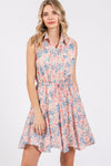 GeeGee Full Size Floral Eyelet Sleeveless Mini Dress Mini Dress Trendsi Pink Multi S 