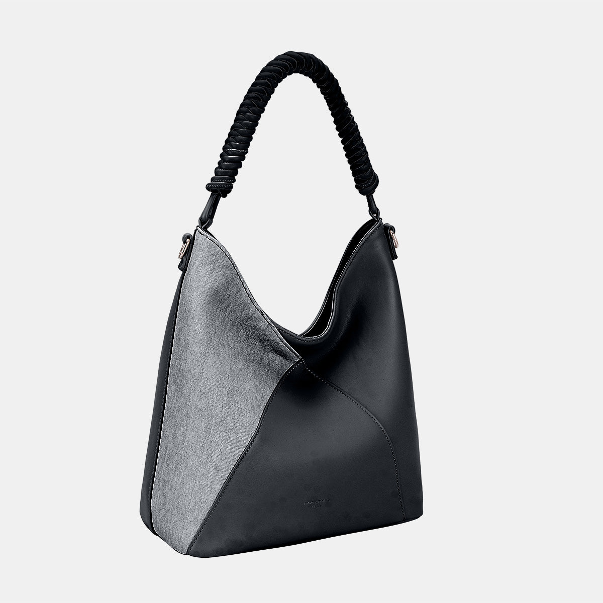 David Jones Woven Handle PU Leather Handbag - NeoKira Unlimited