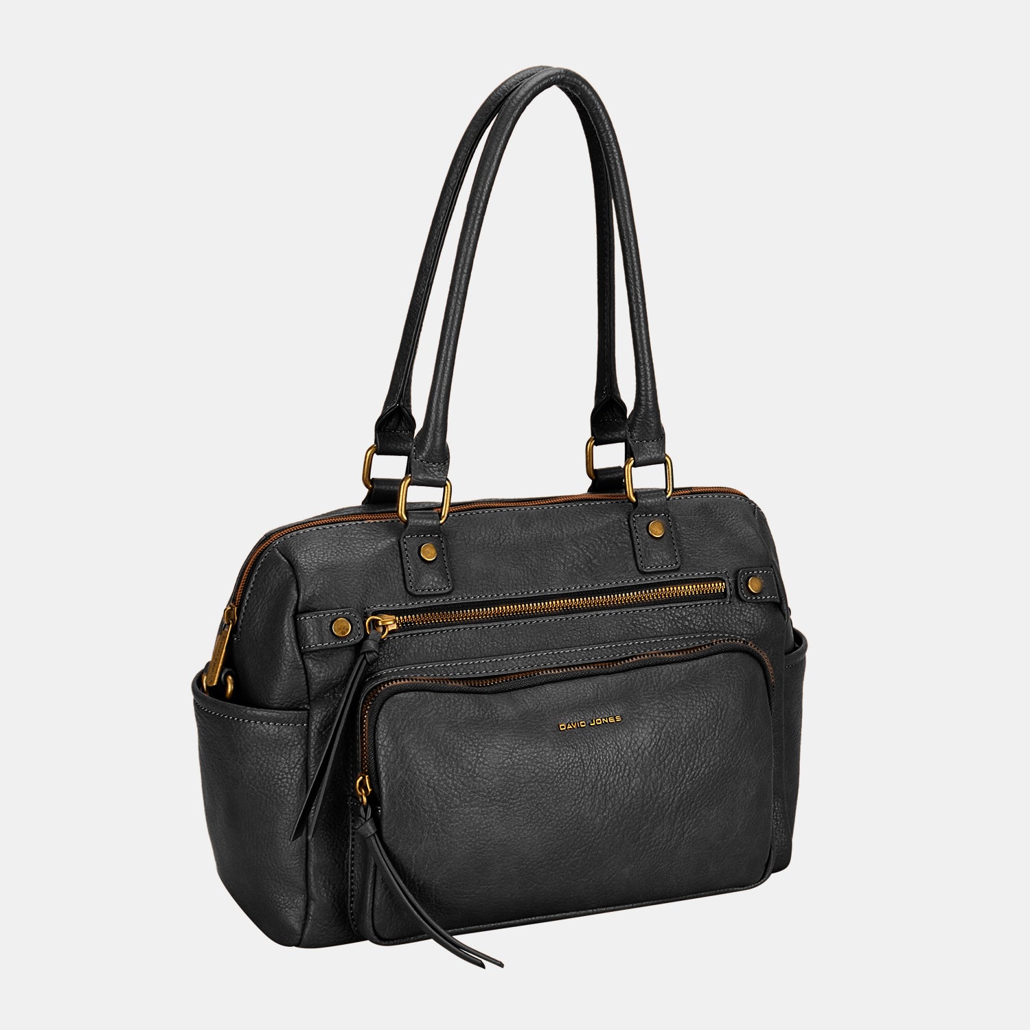 David Jones Zipper PU Leather Handbag - NeoKira Unlimited