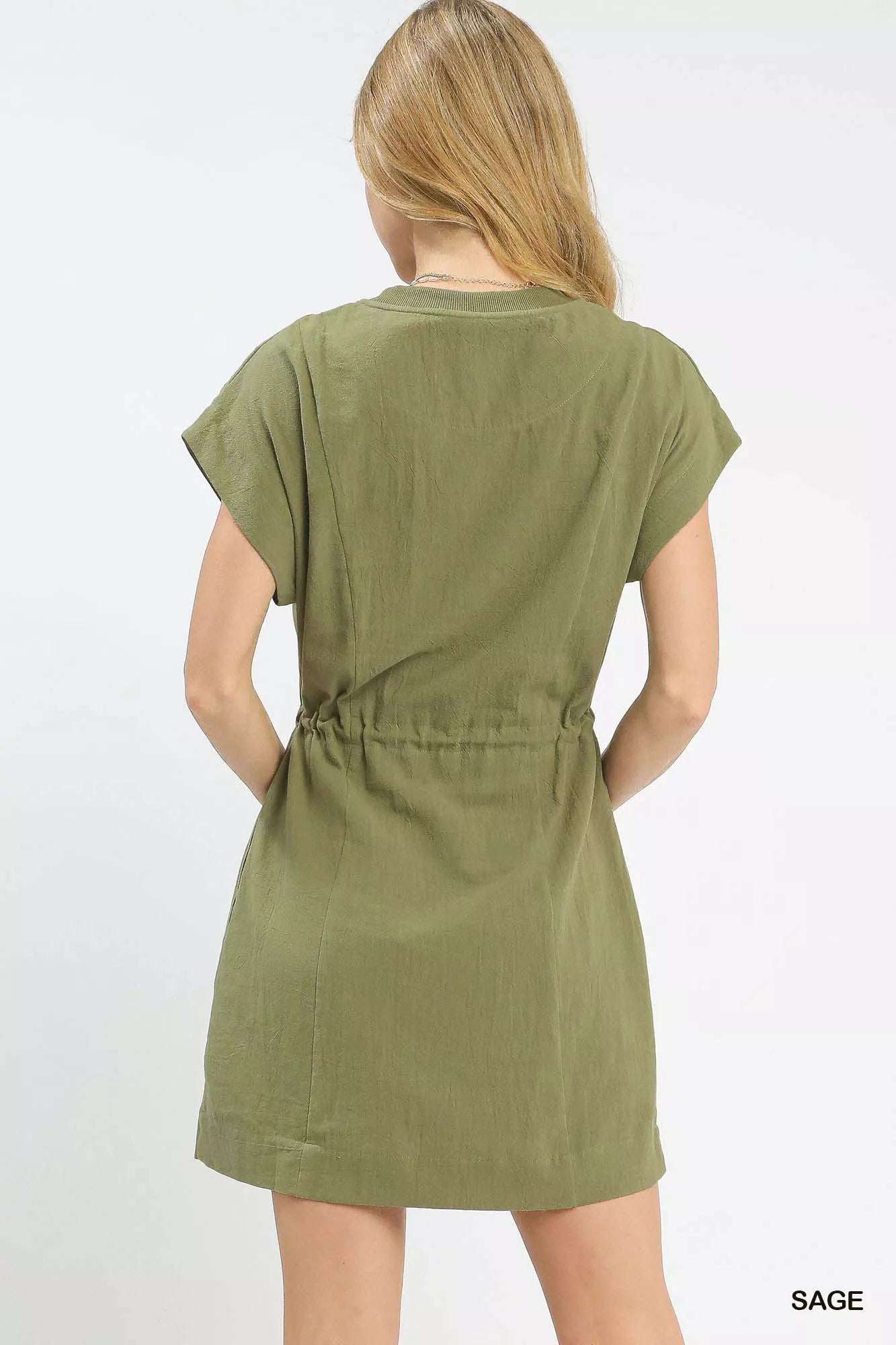 Umgee Embroidered Floral Mini Dress with Waist Tie - NeoKira Unlimited