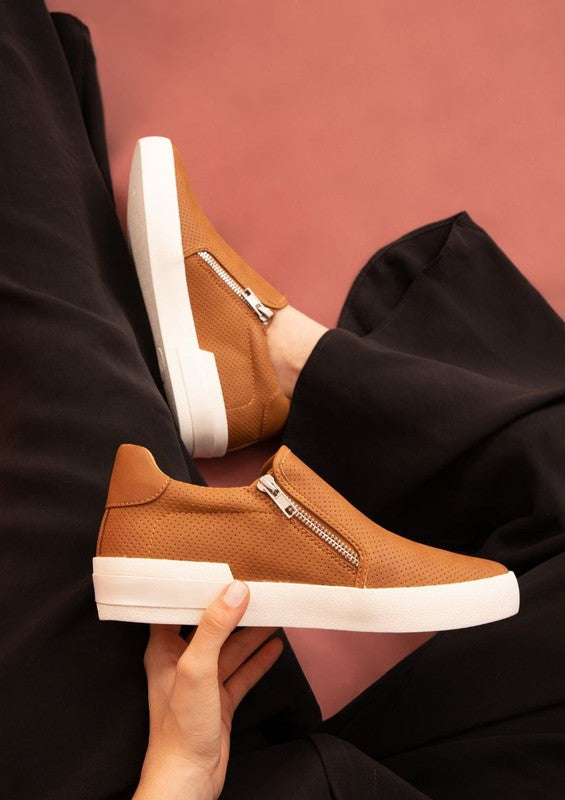 ZION 2 Slip-On Fashion Sneaker with Side Zipper – Everyday Comfort - NeoKira Unlimited
