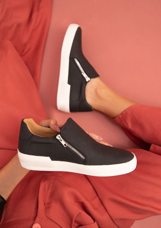 ZION 2 Slip-On Fashion Sneaker with Side Zipper – Everyday Comfort - NeoKira Unlimited