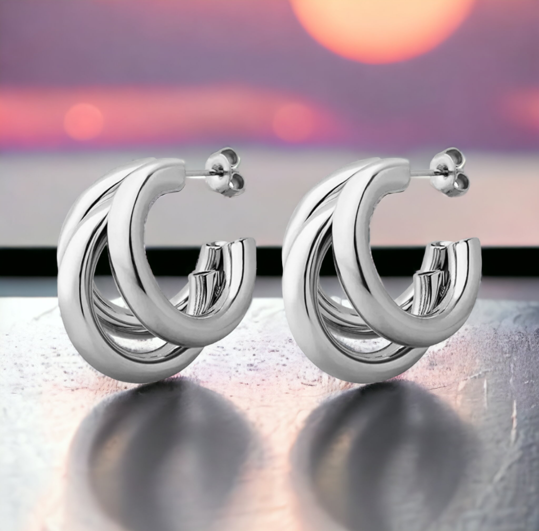 ELIZA Hoop Earrings NeoKira Unlimited Steel  