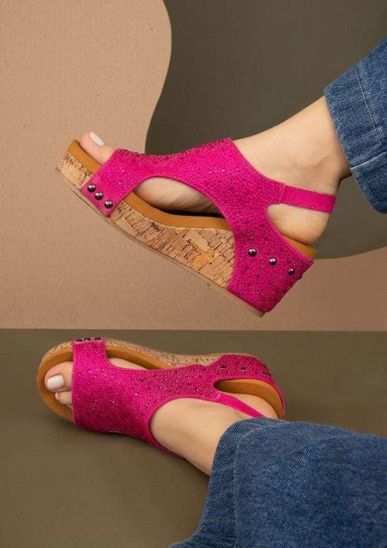 BARBARA RHINESTONE COVERED WEDGES - NeoKira Unlimited
