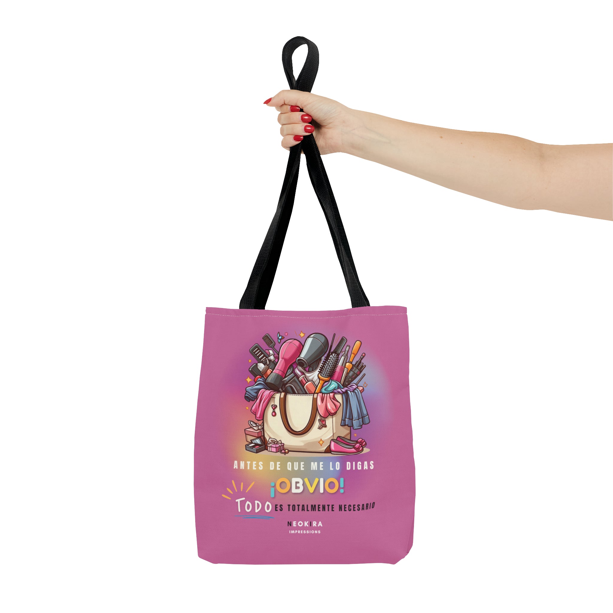 OBVIO QUE TODO ES NECESARIO (PINK) Tote Bag Tote Bag Printify   