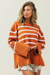 BiBi Ribbed Hem Stripe Sweater Sweater BiBi   