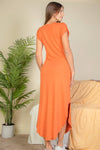 Hidden Pocket Batwing Sleeve V Neck Long Dress Maxi Dress Capella   