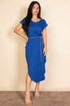 Hidden Pocket Batwing Sleeve V Neck Long Dress Maxi Dress Capella Royal S 