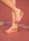 BLAIR Wedge Sandals Maker's Shoes Coral 6 