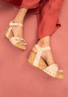 ROMY Wedge Sandals Maker's Shoes Nude 6 