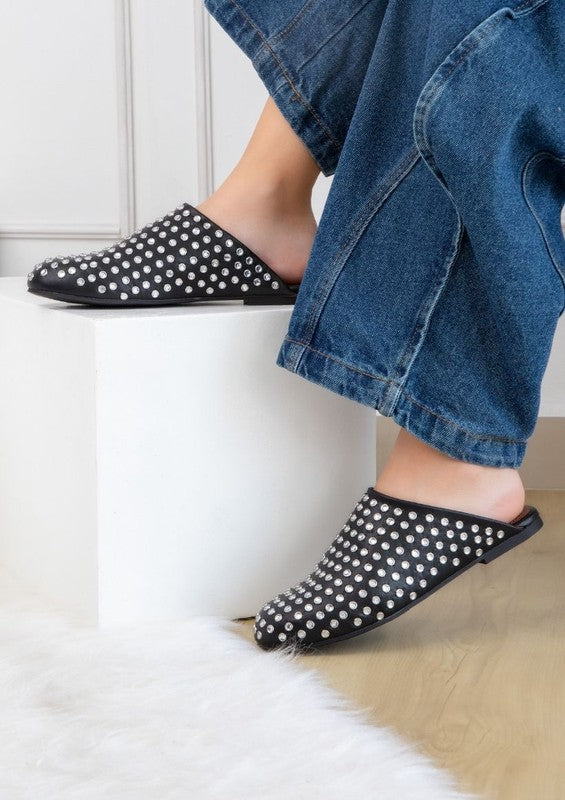 Mila Embellished Slip-On Shoes – Effortless Style with a Bold Twist - NeoKira Unlimited