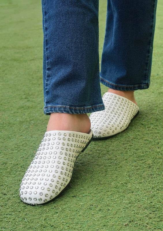 Mila Embellished Slip-On Shoes – Effortless Style with a Bold Twist - NeoKira Unlimited