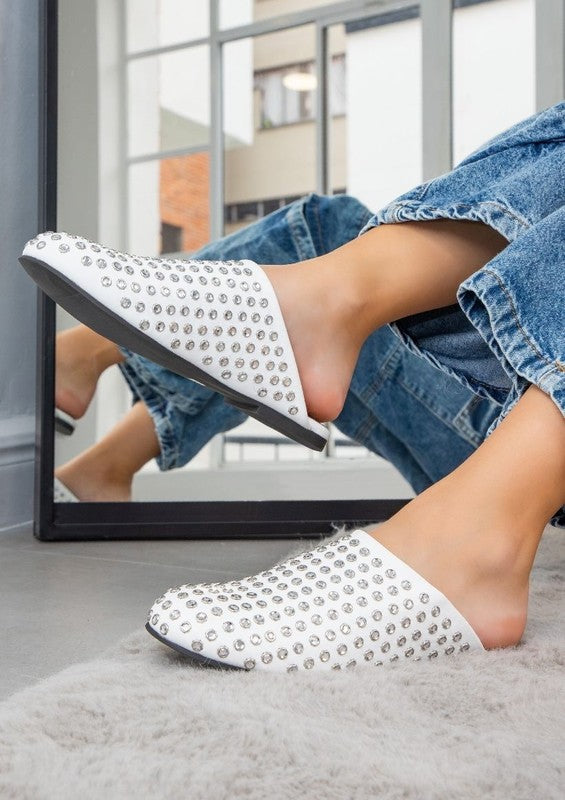 Mila Embellished Slip-On Shoes – Effortless Style with a Bold Twist - NeoKira Unlimited