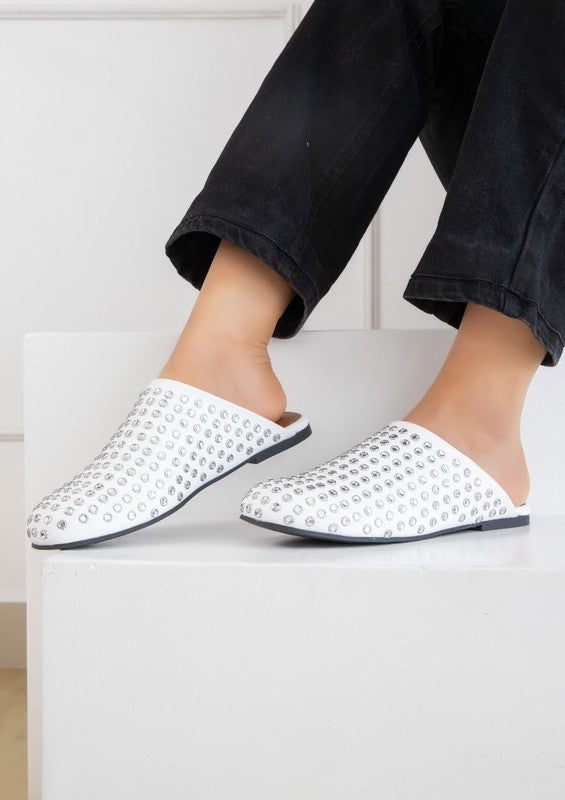 Mila Embellished Slip-On Shoes – Effortless Style with a Bold Twist - NeoKira Unlimited