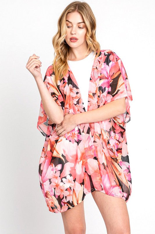 Floral Light Weight Kimono Cover UP - NeoKira Unlimited