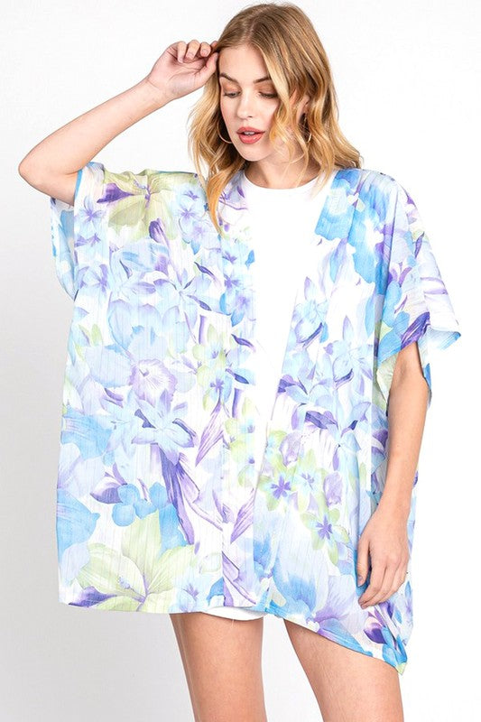 Floral Light Weight Kimono Cover UP - NeoKira Unlimited