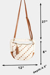 Fame Tassel Detail Weave Semi Circle Bag Handbag Trendsi   