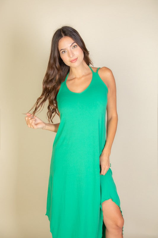 Sleeveless Flowy Jersey Maxi Dress – Lightweight Comfy Chic - NeoKira Unlimited