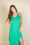 Button Front Tie Waist Sleeveless Maxi Dress Maxi Dress Capella   