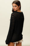 BiBi Round Neck Openwork Knit Cover Up Cover Up Trendsi   