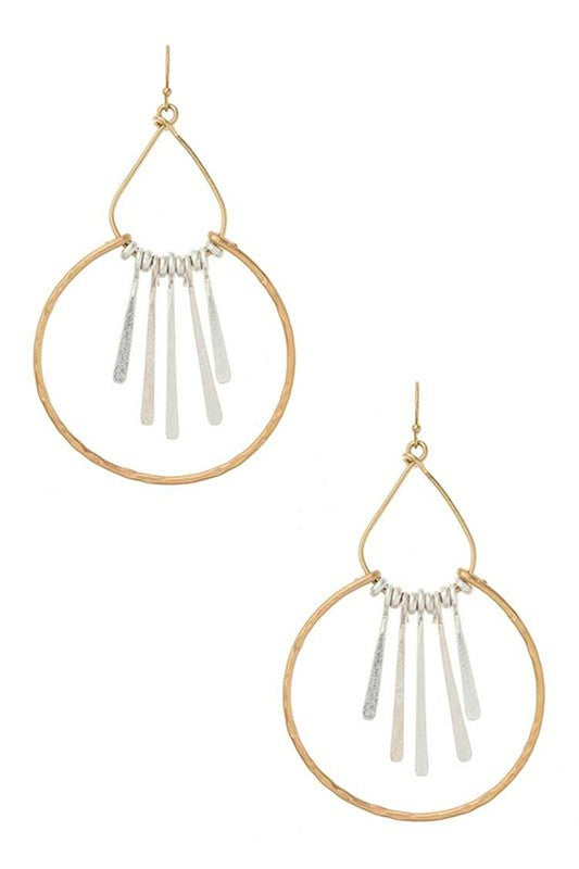 Mix Tone Fringe Metal Iconic Earrings - NeoKira Unlimited