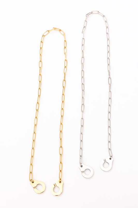 18K STAINLESS STEEL HANDCUFF NECKLACE - NeoKira Unlimited