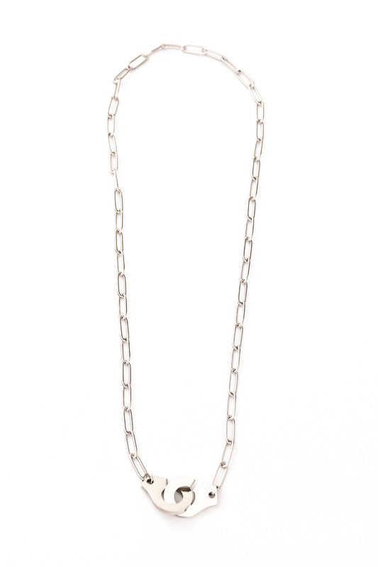 18K STAINLESS STEEL HANDCUFF NECKLACE - NeoKira Unlimited