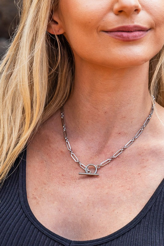 18K STAINLESS STEEL TOGGLE CHAIN NECKLACE - NeoKira Unlimited