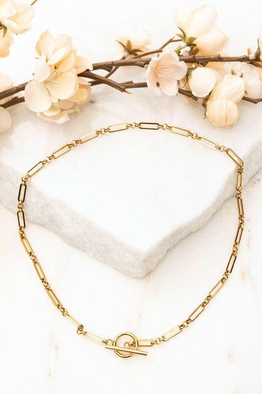 18K STAINLESS STEEL TOGGLE CHAIN NECKLACE - NeoKira Unlimited