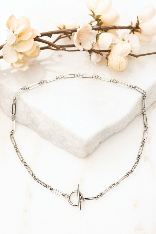 18K STAINLESS STEEL TOGGLE CHAIN NECKLACE - NeoKira Unlimited