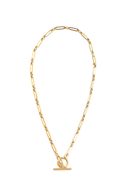 18K STAINLESS STEEL TOGGLE CHAIN NECKLACE - NeoKira Unlimited