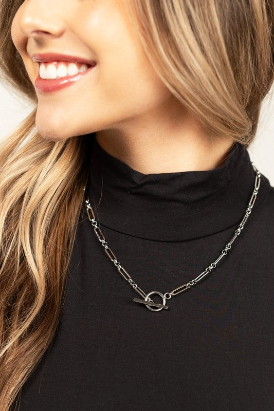18K STAINLESS STEEL TOGGLE CHAIN NECKLACE - NeoKira Unlimited