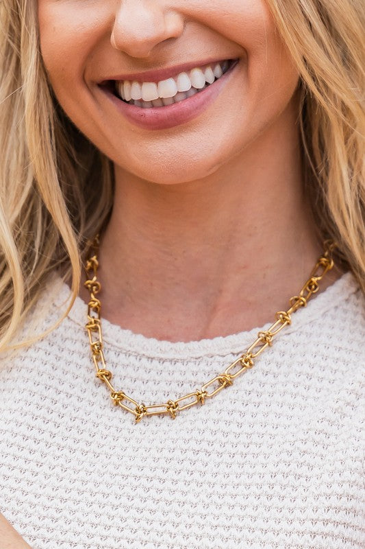 18K STAINLESS STEEL BARBED WIRE CHAIN NECKLACE - NeoKira Unlimited