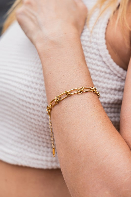 18K STAINLESS STEEL BARBED WIRE CHAIN BRACELET - NeoKira Unlimited