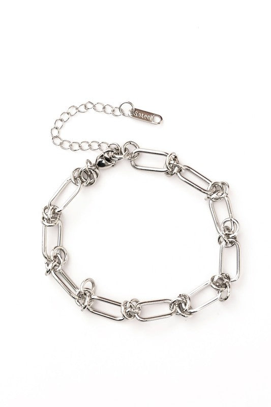 18K STAINLESS STEEL BARBED WIRE CHAIN BRACELET - NeoKira Unlimited