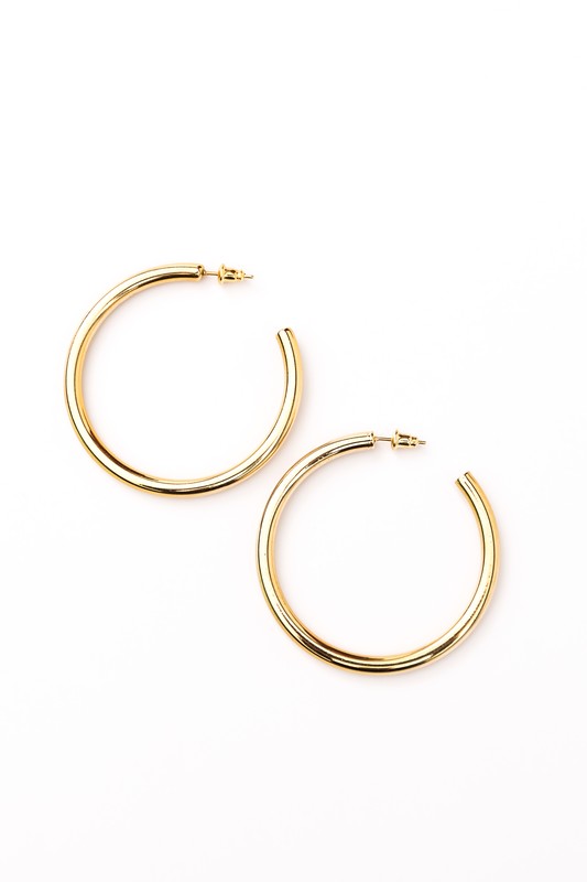 14K STAINLESS STEEL OPEN HOOP EARRINGS - NeoKira Unlimited