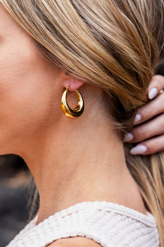 18K STAINLESS STEEL MOD HOOP EARRINGS - NeoKira Unlimited