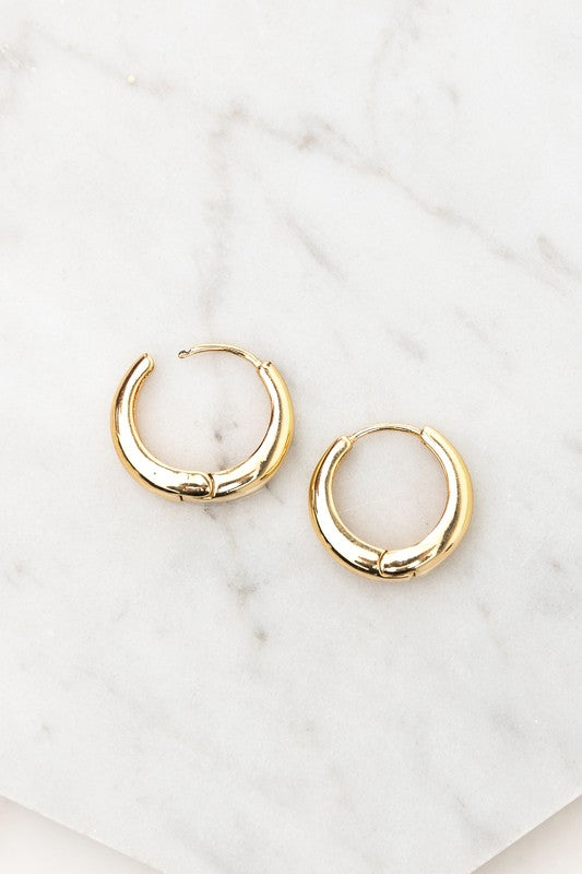 14K STAINLESS STEEL EVERYDAY HUGGIE EARRINGS - NeoKira Unlimited