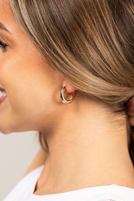 14K STAINLESS STEEL EVERYDAY HUGGIE EARRINGS - NeoKira Unlimited