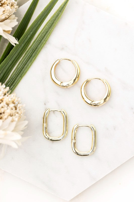14K STAINLESS STEEL EVERYDAY HUGGIE EARRINGS - NeoKira Unlimited