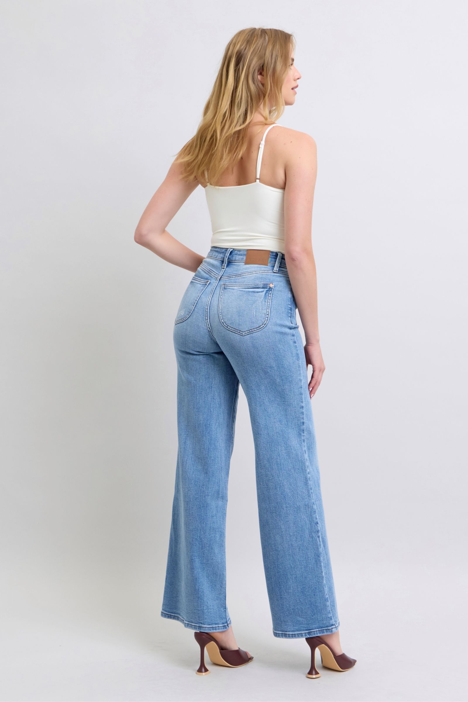 Judy Blue Full Size Wide Leg Jeans with Pockets - NeoKira Unlimited