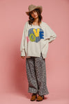 BiBi LOVE Heart Patch Slit French Terry Sweatshirt - NeoKira Unlimited