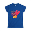 COLORFUL HEARTS Women's Softstyle Tee T-Shirt Printify Royal S 